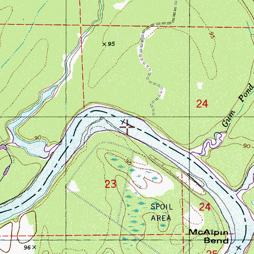 Topographic Map of Boligee Lower Bar, AL