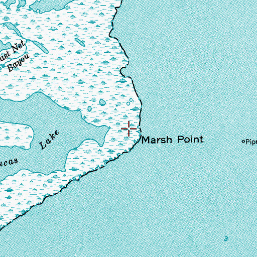 Topographic Map of Marsh Point, TX