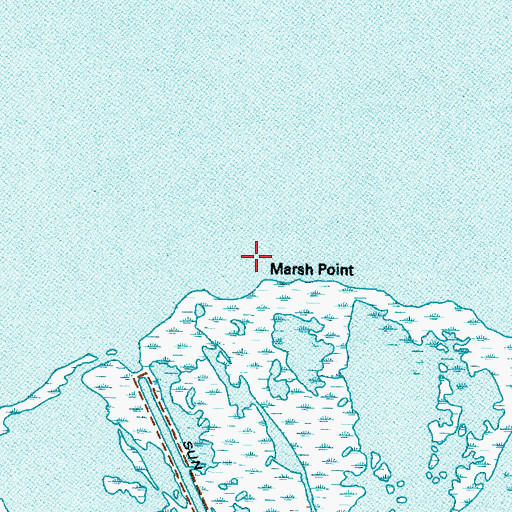 Topographic Map of Marsh Point, TX