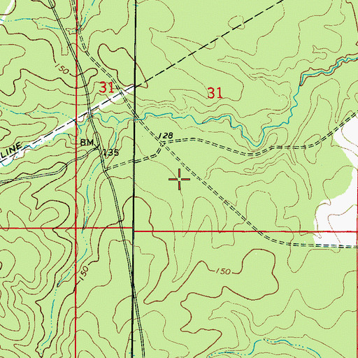 Topographic Map of Buckhorn Camp (historical), AL
