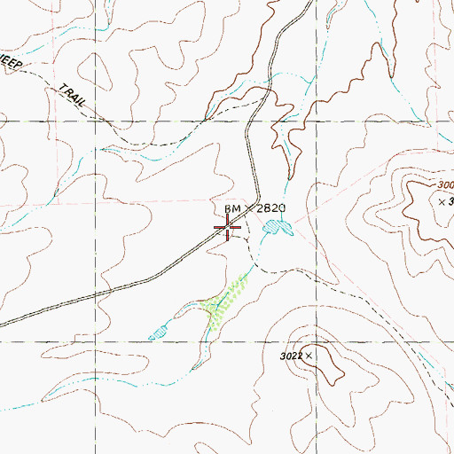Topographic Map of Martin Ranch, TX