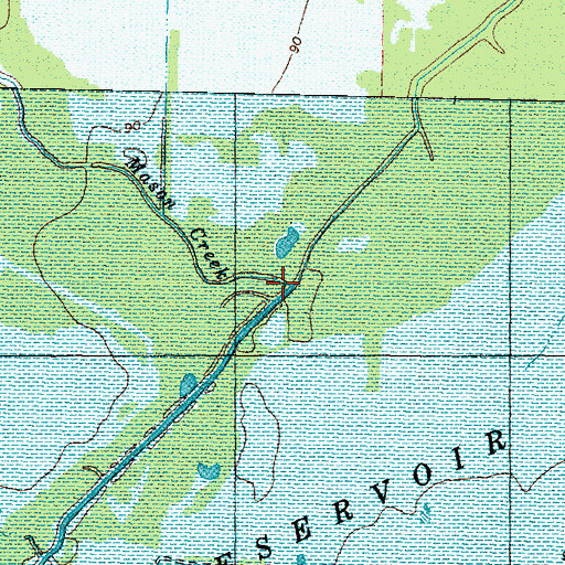 Topographic Map of Mason Creek, TX