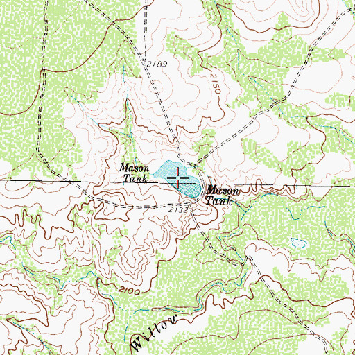 Topographic Map of Mason Tank, TX