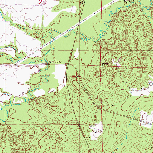 Topographic Map of Charles, AL