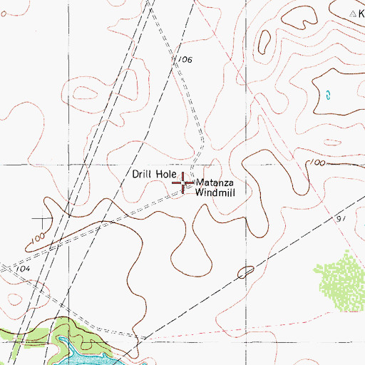 Topographic Map of Matanza Windmill, TX
