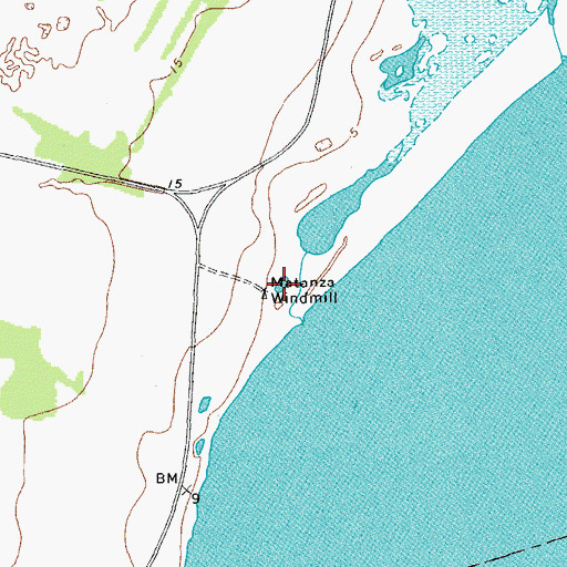 Topographic Map of Matanza Windmill, TX