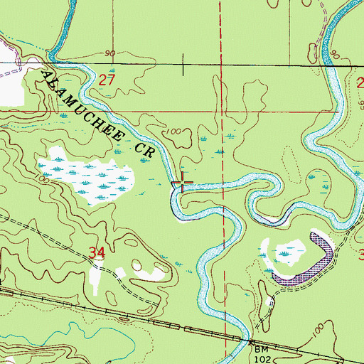 Topographic Map of Chilies Mill (historical), AL