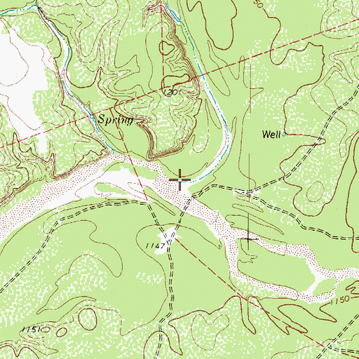 Topographic Map of Maurice Canyon, TX