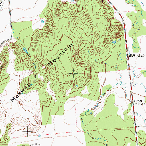 Topographic Map of Maxwell Mountain, TX
