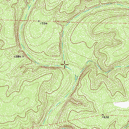 Topographic Map of Mayfield Canyon, TX