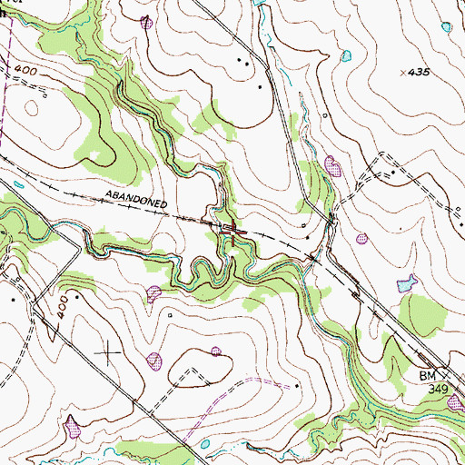 Topographic Map of Mayfield Creek, TX