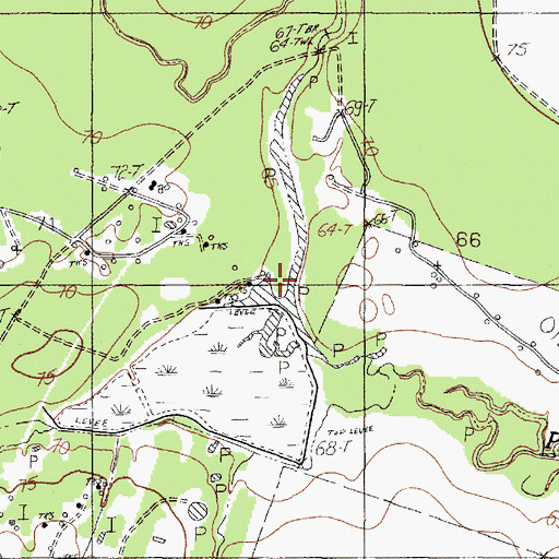 Topographic Map of Mayhaw Slough, TX