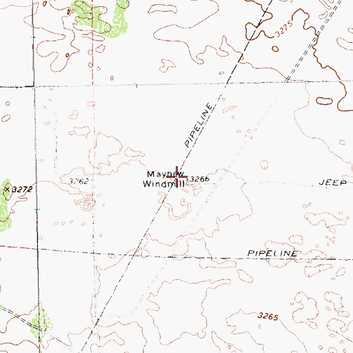 Topographic Map of Maynew Windmill, TX