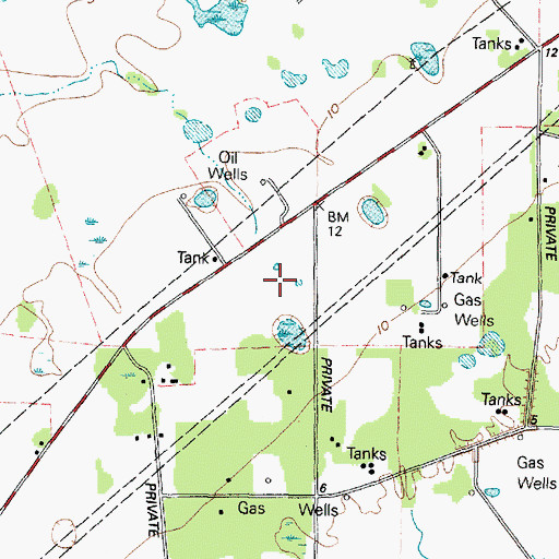 Topographic Map of Mays Oil Field, TX