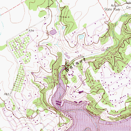 Topographic Map of McCarthy Branch, TX