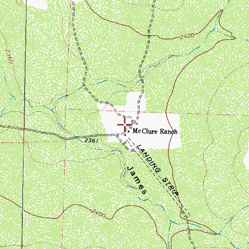 Topographic Map of McClure Ranch, TX