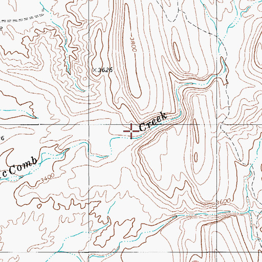 Topographic Map of McComb Canyon, TX