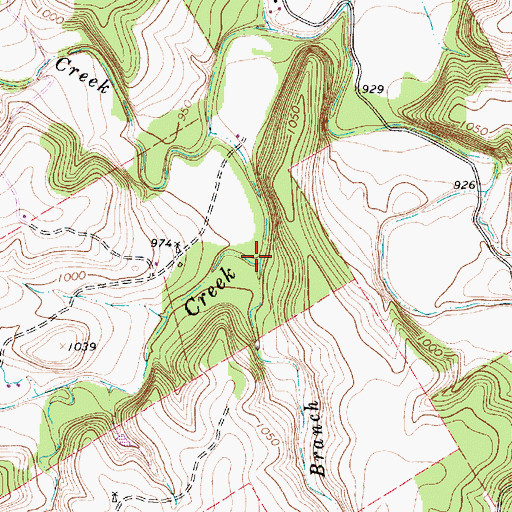 Topographic Map of McDermott Branch, TX