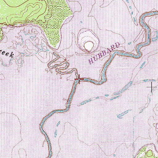 Topographic Map of McDowell Creek, TX