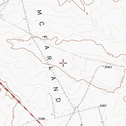 Topographic Map of McFarland Oil Field, TX