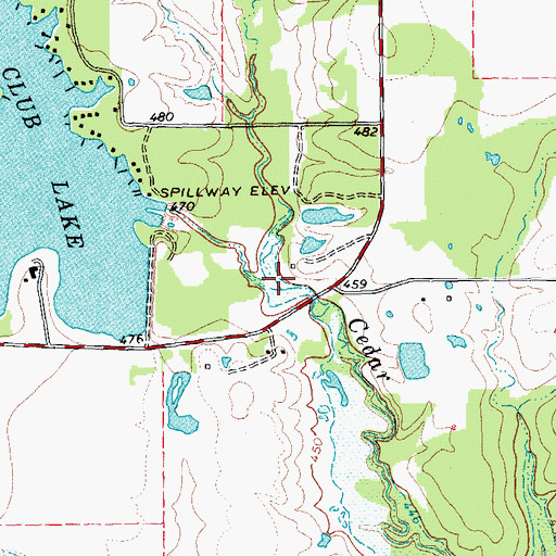 Topographic Map of McGrew Branch, TX