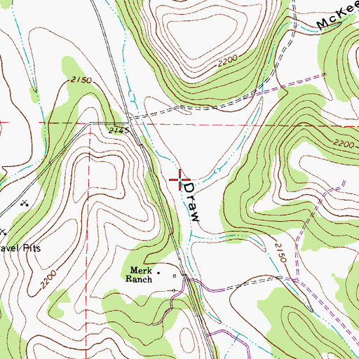 Topographic Map of McKee Draw, TX