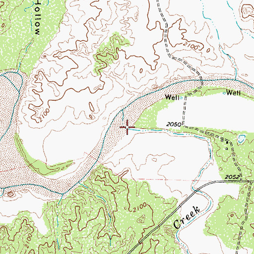 Topographic Map of McKenzie Creek, TX