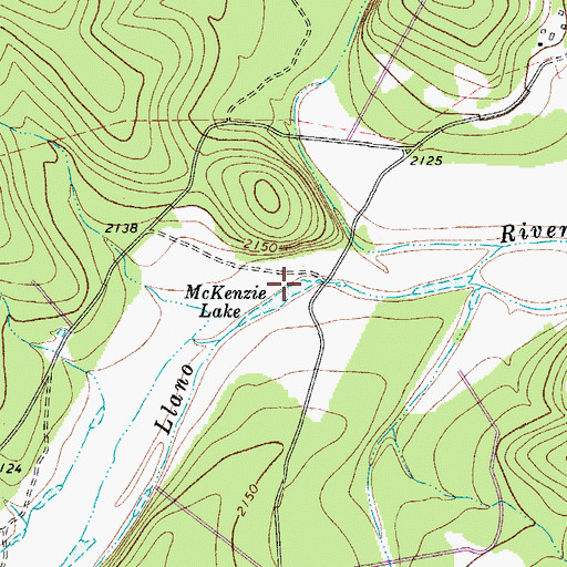 Topographic Map of McKenzie Lake, TX