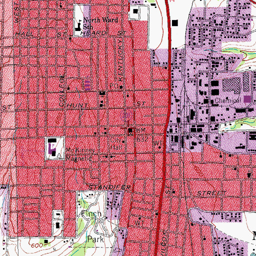 Topographic Map of McKinney, TX