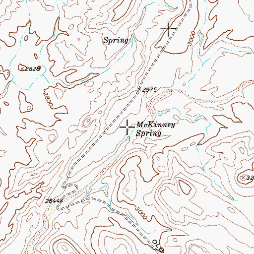 Topographic Map of McKinney Spring, TX