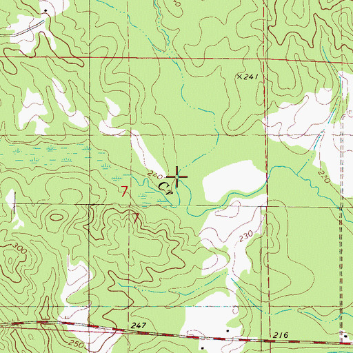 Topographic Map of Detain Branch, AL
