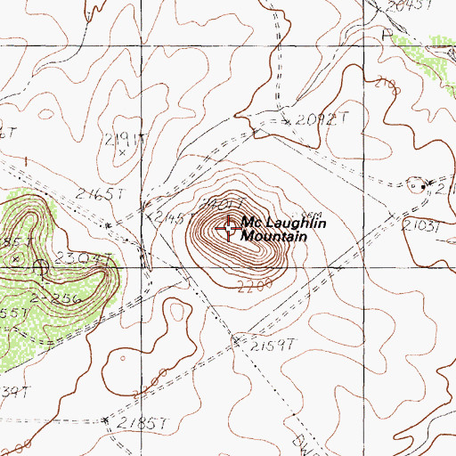 Topographic Map of McLaughlin Mountain, TX