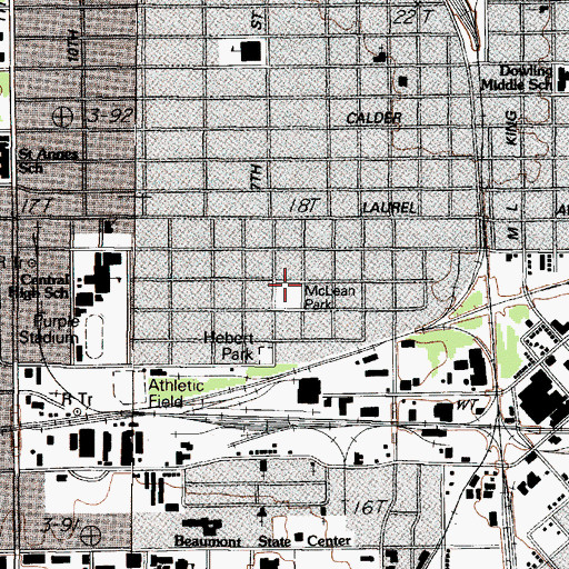 Topographic Map of McLean Park, TX
