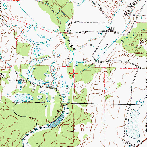Topographic Map of McNeil Creek, TX