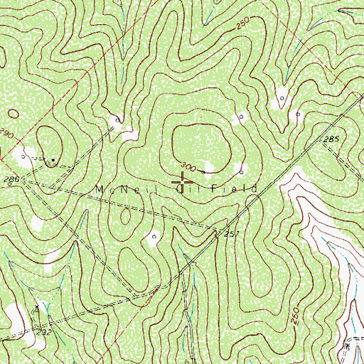 Topographic Map of McNeil Oil Field, TX