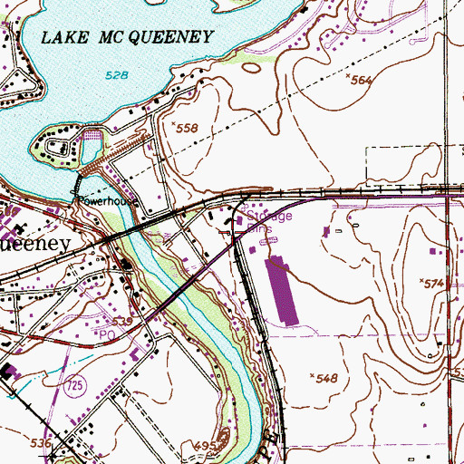 Topographic Map of McQueeney, TX