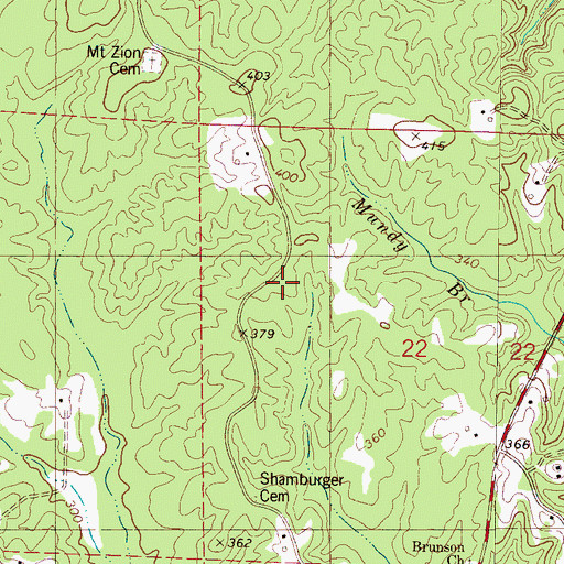 Topographic Map of Dulls Cemetery, AL