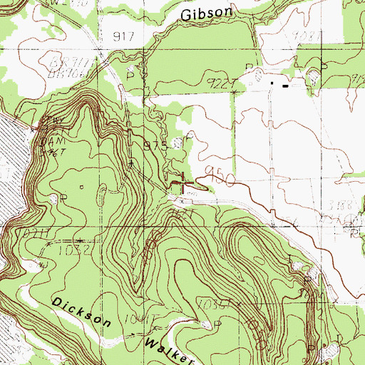 Topographic Map of McSpadden Cemetery, TX