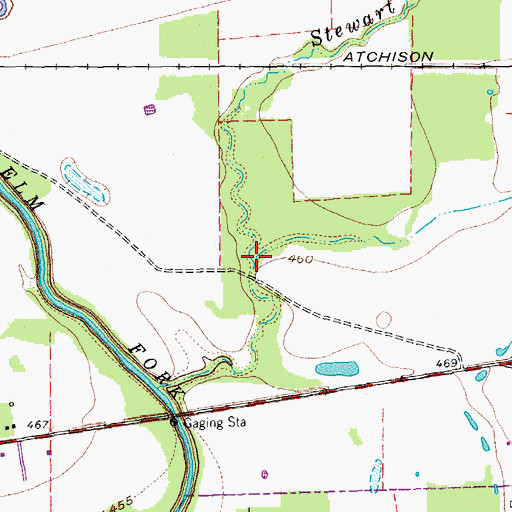 Topographic Map of McWhorter Creek, TX