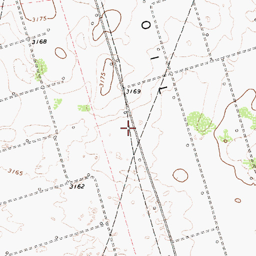 Topographic Map of Means Oil Field, TX