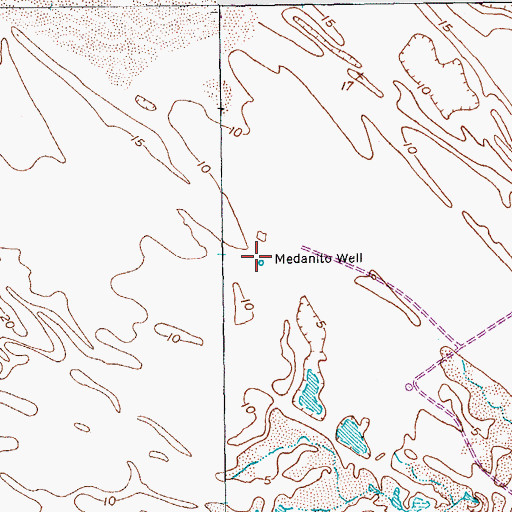 Topographic Map of Medanito Well, TX