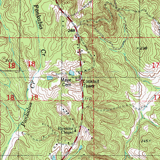 Topographic Map of Epes Tower, AL