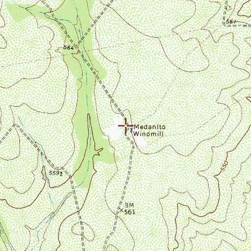 Topographic Map of Medanito Windmill, TX