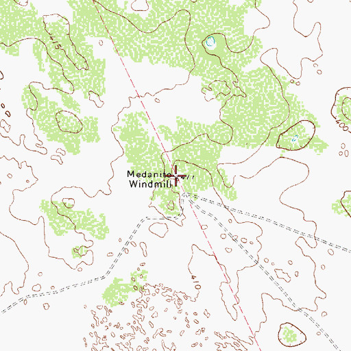 Topographic Map of Medanito Windmill, TX