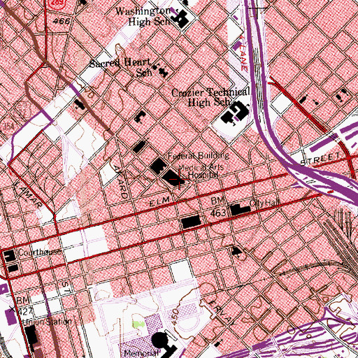 Topographic Map of Medical Arts Hospital, TX