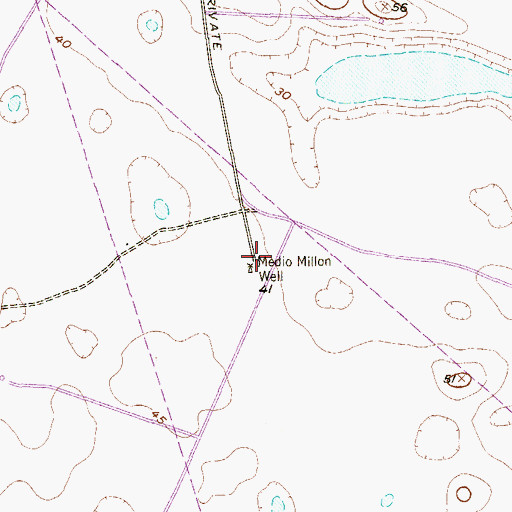 Topographic Map of Medio Millon Well, TX