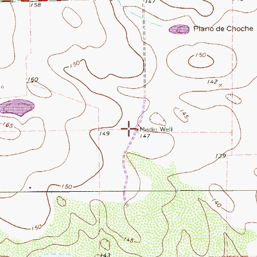 Topographic Map of Medio Well, TX