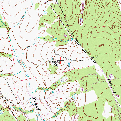 Topographic Map of Meinecke Cemetery, TX