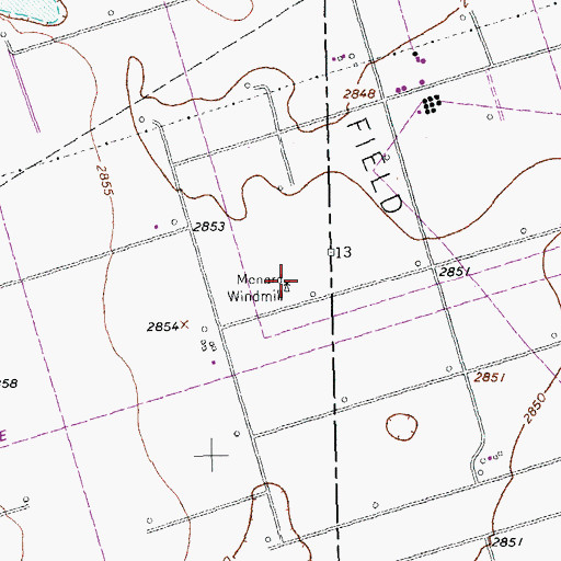 Topographic Map of Menard Windmill, TX