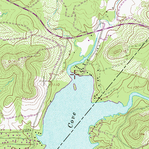 Topographic Map of Mescal Creek, TX